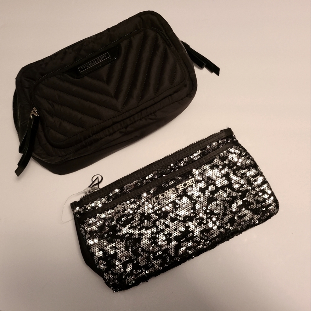 Victoria's secret Pink women's cosmetic Bag s lot of 2 - Picture 1 of 9